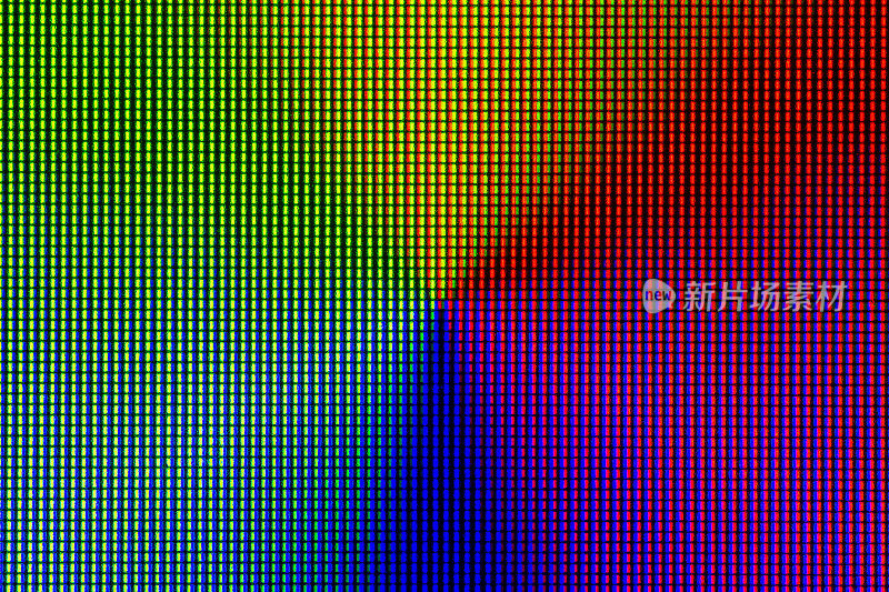 抽象的led屏幕。Led灯泡图案。RGB led二极管。